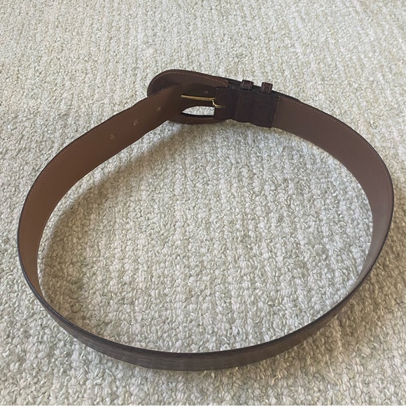 Vintage Cipriani Italian Alligator Calfskin Belt Brown Size S